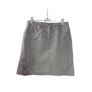 Nivo By Lanctot Womens Pleated Golf Skort Size 2 Black White Gingham Pattern